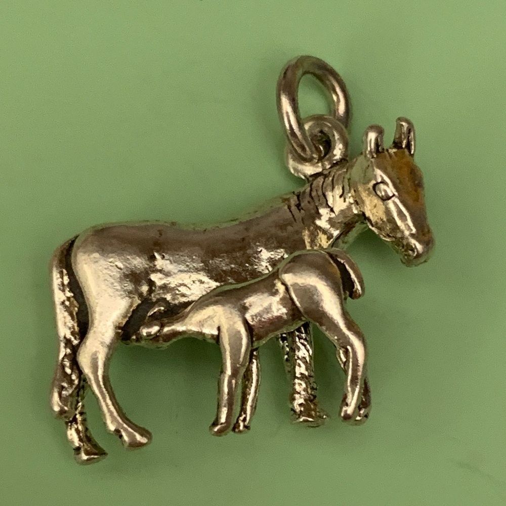 Horse and Colt Sterling Silver Jewelry Charm #western #farm